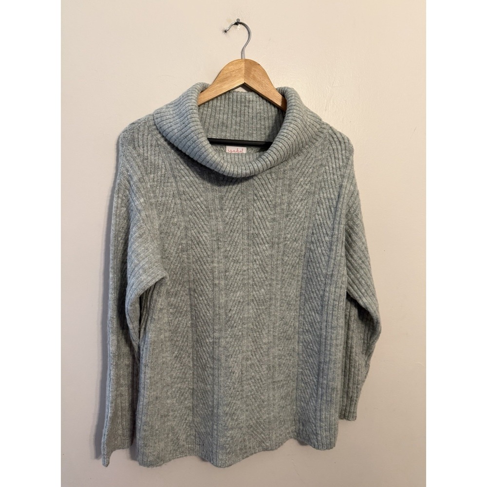 Isabel Maternity by Ingrid & Isabel Pullover Gray Turtleneck Sweater Size M